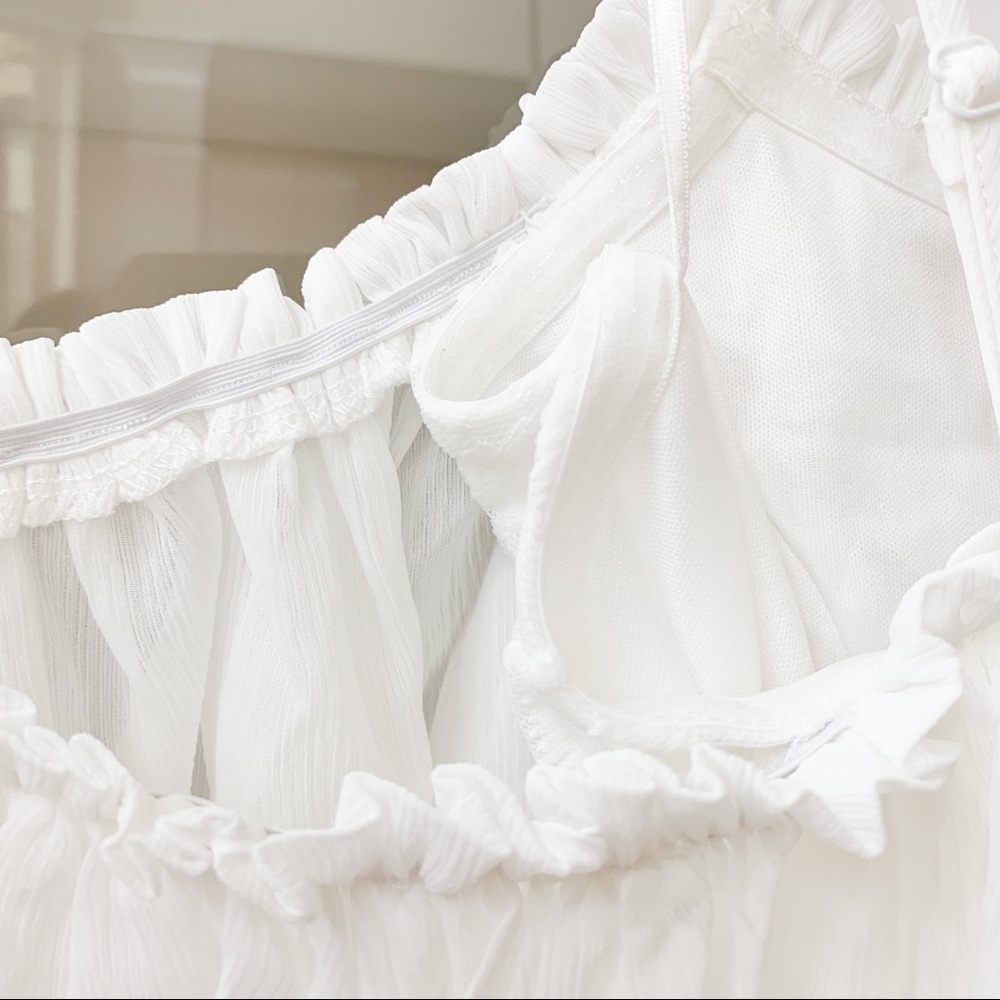 Flying Tomato White Off-Shoulder Dress - Picture 12 of 16